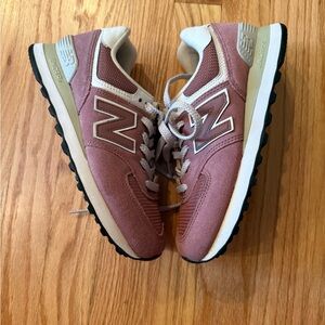 Pink And White New Balance Classic 574 Women’s Size U.S. 6.5